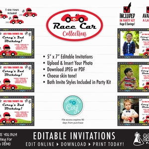 Race Car Printable Gift Tags, Edit Online Download Today With Free Corjl.com 0062 image 6