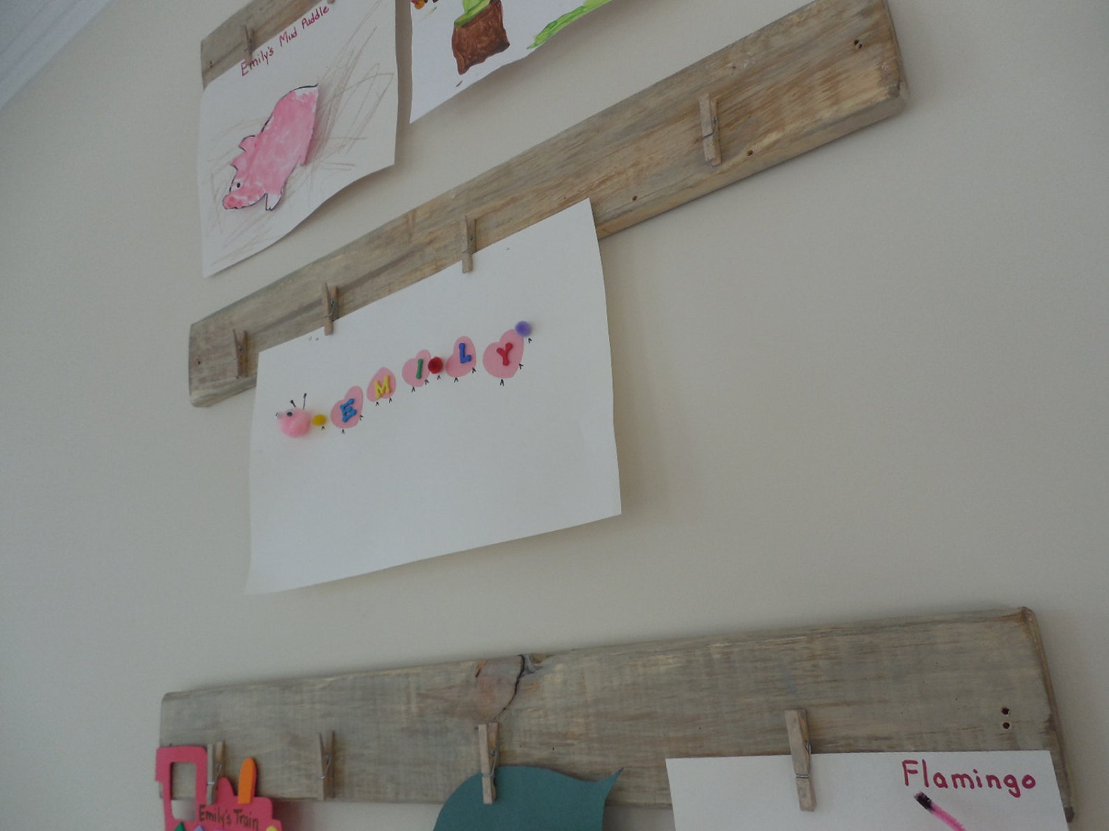 Set of Three Wooden Photo Display Boards / Pallet Wall / Farmhouse ...