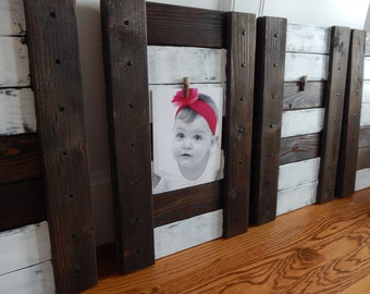 Ensemble de trois / Multi Picture frame / décor rustique / 8x10 / 5x7 photos