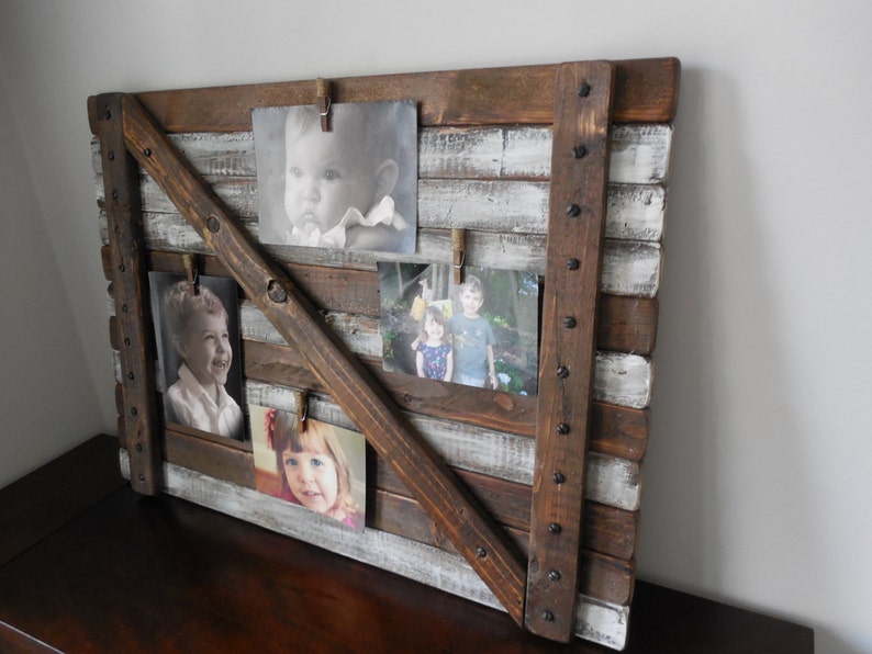 Picture frame Large Rustic/shabby shops chic wall hanging / farmhouse barn door