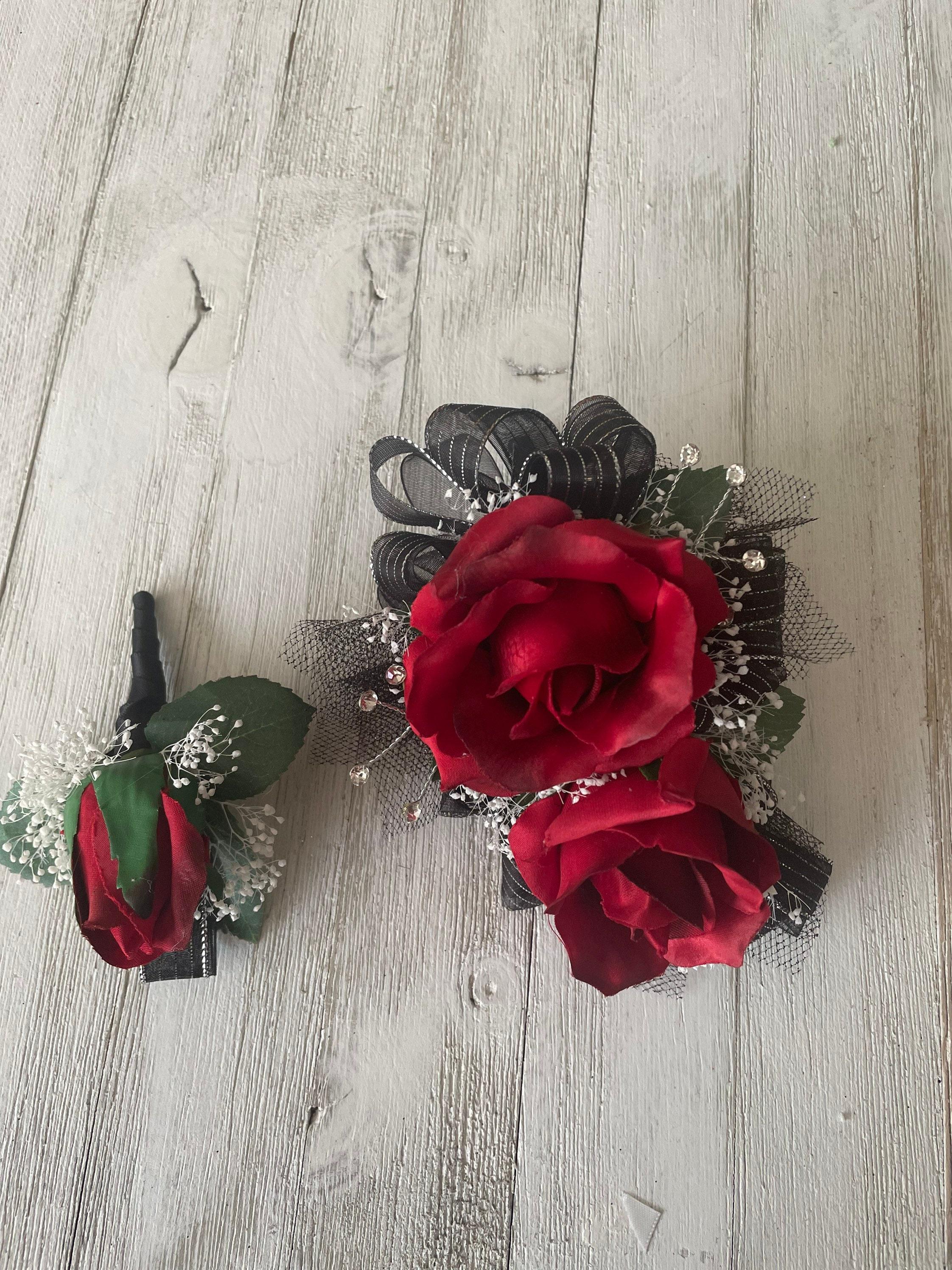 Black Prom Corsage - Etsy