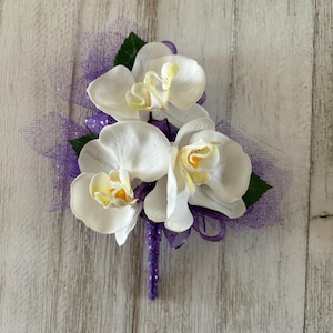 Corsage and boutonniere designed with a real touch Phalaenopsis orchid-READY TO SHIP