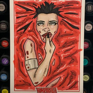 Oficial Dynamite Comics 50 aniversario VAMPIRELLA Arte Sketch Tarjetas Artista elegir