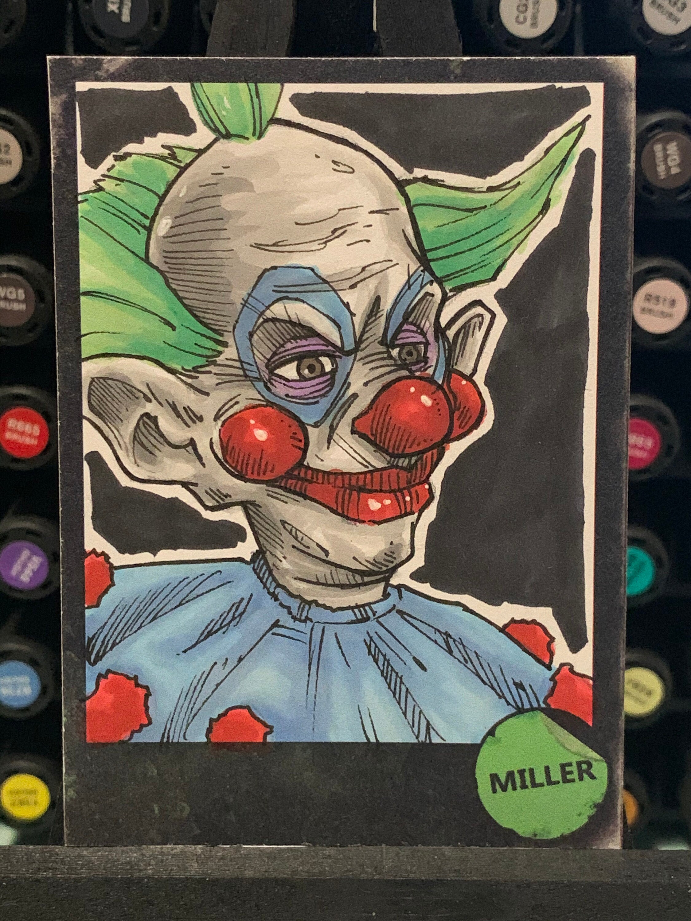 Shorty Killer Klowns from Outer Space horror sketch card Etsy