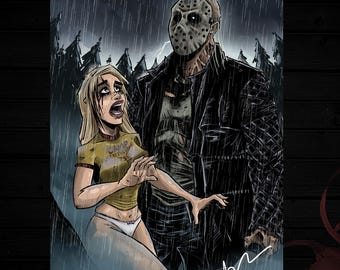 Friday the 13th Jason Voorhees A4 print horror