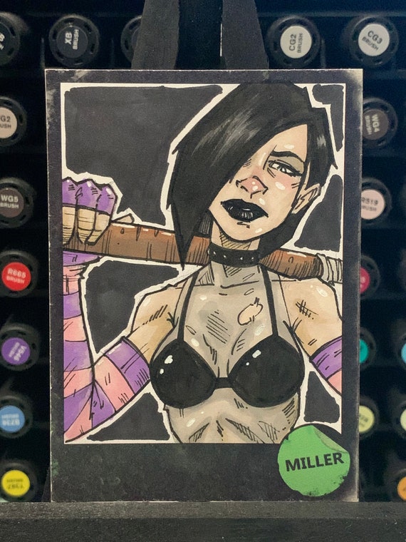 Cassie Hack From The Hack Slash Comic Horror Sketch Card Etsy