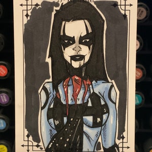 Offizielle Dynamite Chaos Comics 25. Jahrestag Frau Hel Sketch Karte Künstlerauswahl
