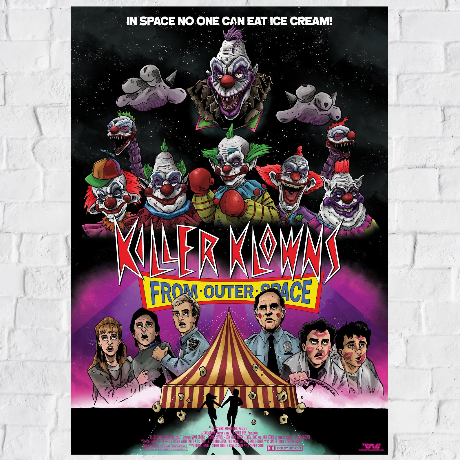Killer Clowns From Outer Space Alternative Movie Poster Print
