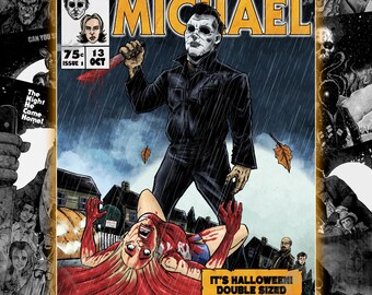 Halloween Michael Myers A4 print horror comic