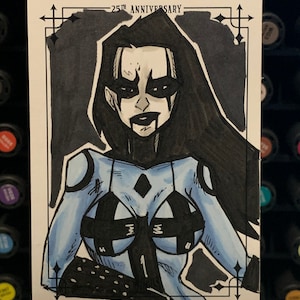 Offizielle Dynamite Chaos Comics 25. Jahrestag Frau Hel Sketch Karte Künstlerauswahl