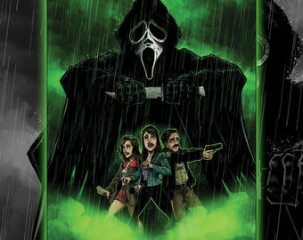 Scream Stab A4 print horror