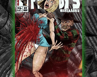 FREDDY KRUEGER A Nightmare on Elm Street A4 print horror
