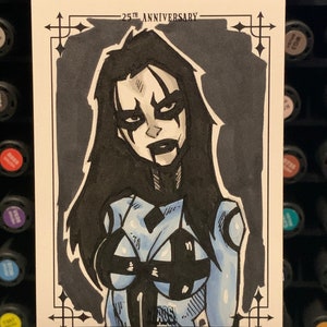 Offizielle Dynamite Chaos Comics 25. Jahrestag Frau Hel Sketch Karte Künstlerauswahl