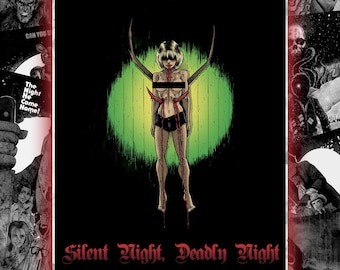 Silent Night Deadly Night A4 print horror Christmas xmas