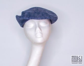 Blue Gray Flat cap, Wool flat cap, Newsboy cap, Peaky Blinders Cap, Gatsby Cap, Baker Boy Hat, Unisex flat cap, Sculptured flat cap