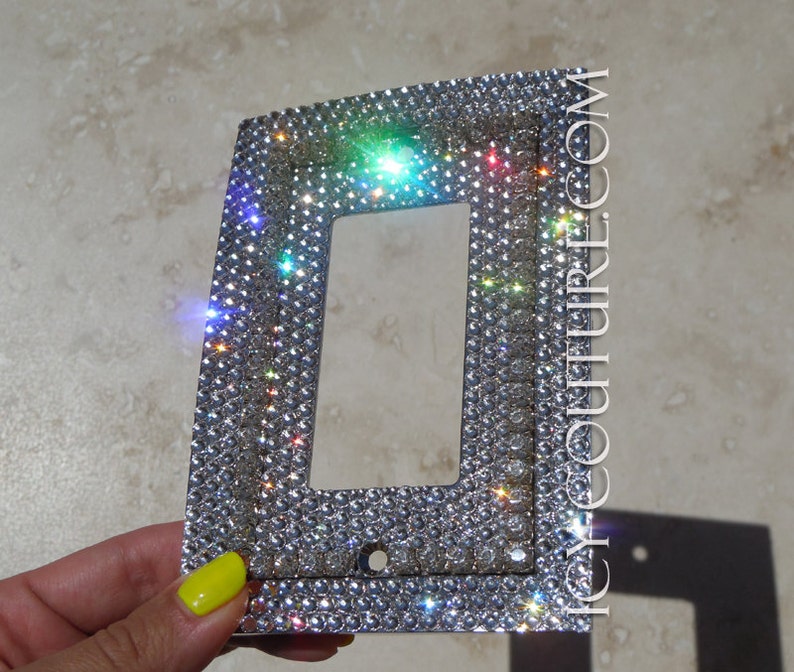Single Large 3D Bling Light Switch Plate Cover with ...