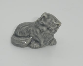 Figurine-Wade-Gray Cat-Kitty-Fathers Day gift