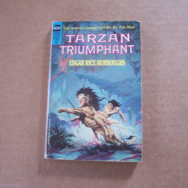 Paperback-Tarzan Triumphant -1963-Edgar Rice Burroughs-Teen gift