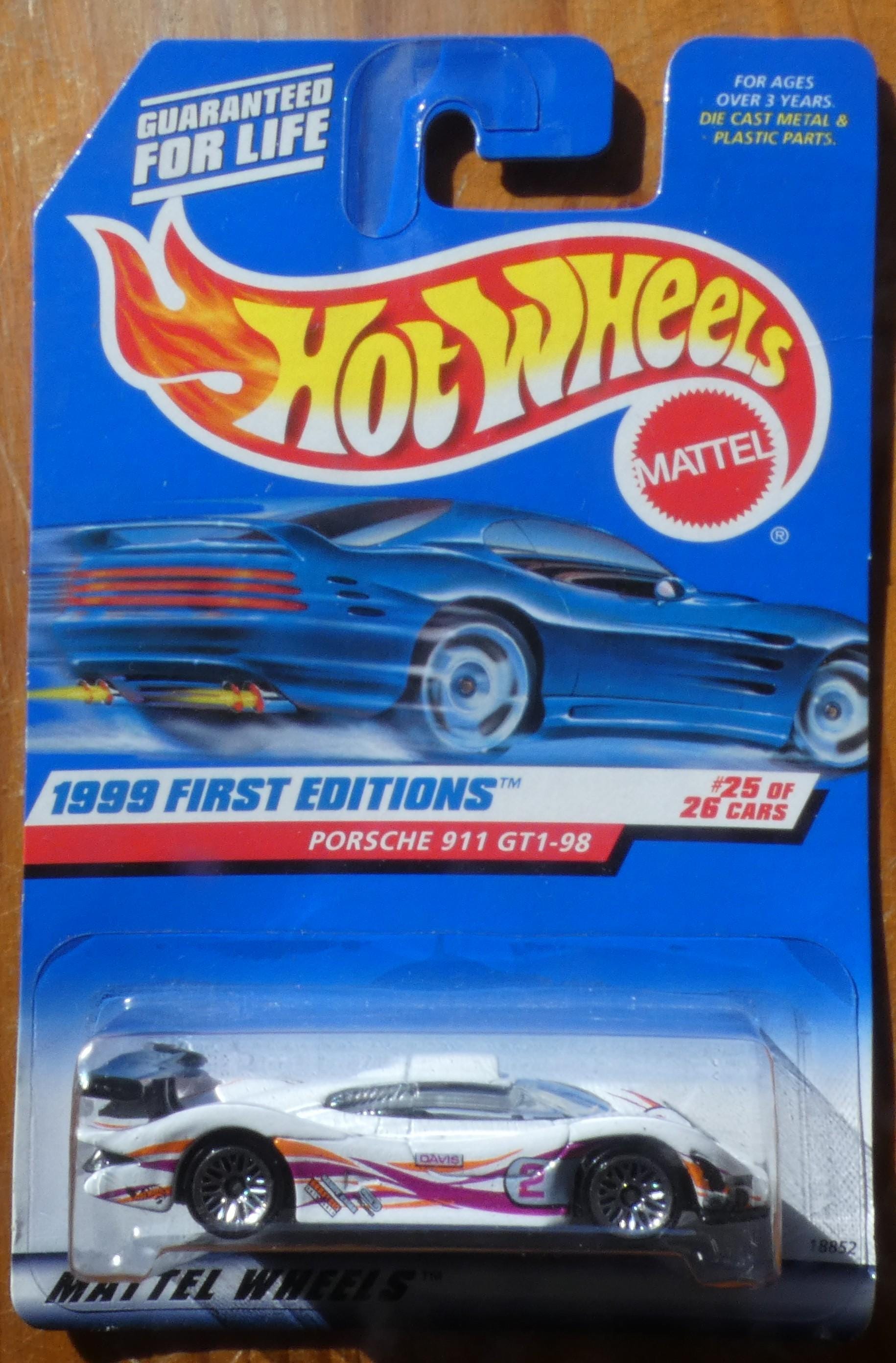 Hot Wheels-porsche 911 GT1-98- Vintage Toy-collector- #676-1998