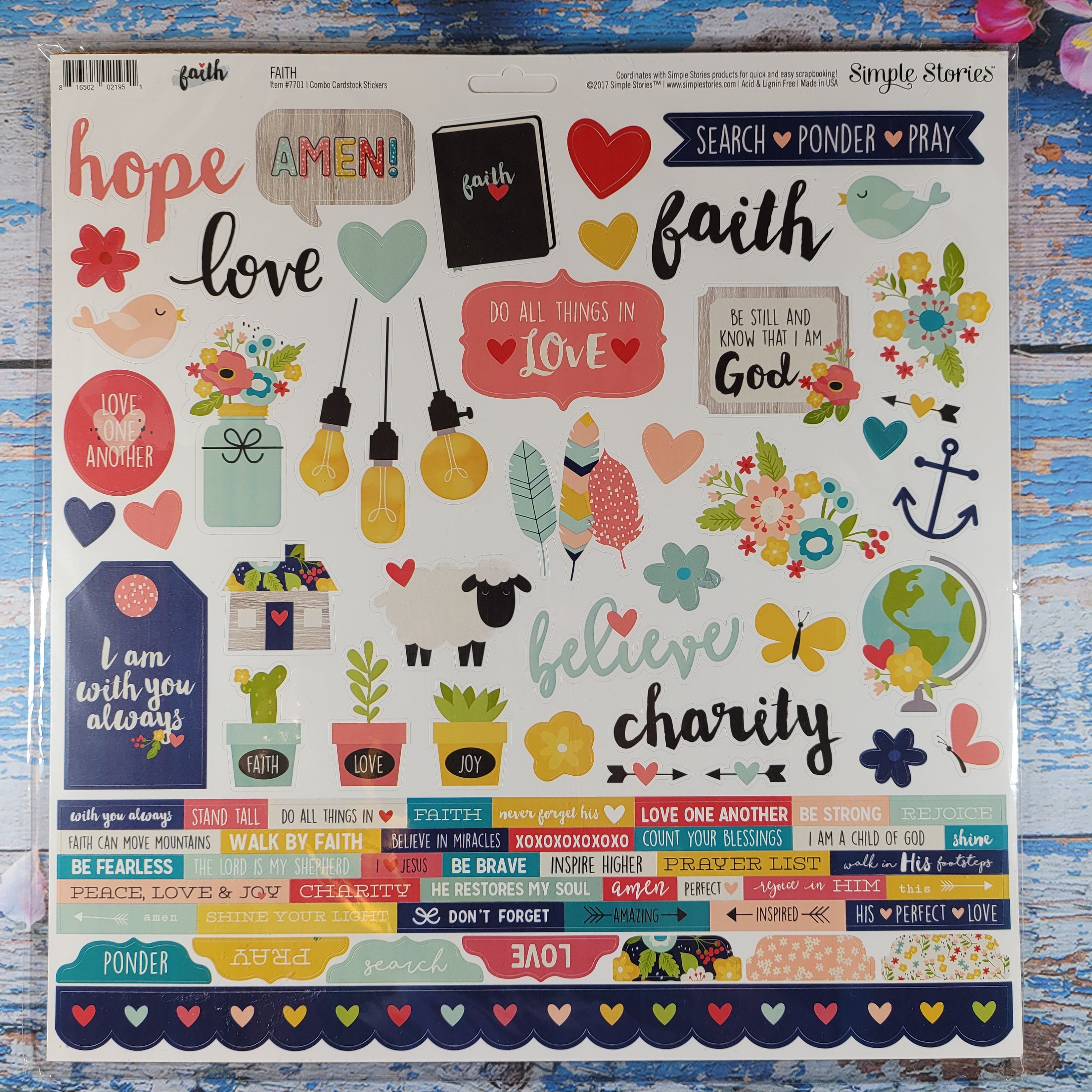 200 Piece Illustrated Faith Scrapbooking Papers Stickers Etsy