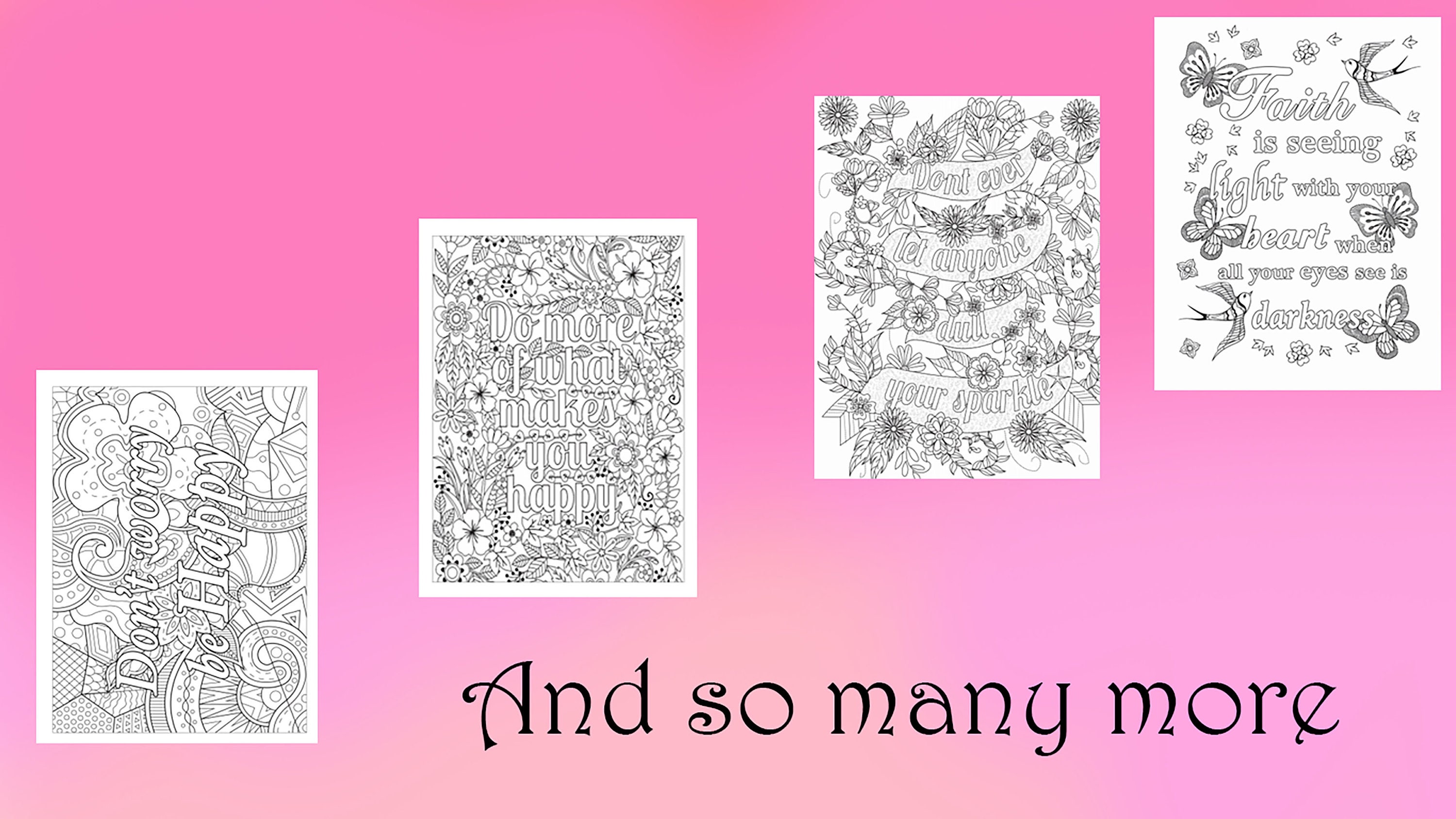 40 Page Color and Chill Coloring Book/digital/instant Download - Etsy