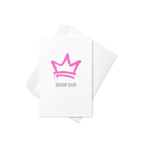 Carte de voeux d'anniversaire reine - Carte d'anniversaire amusante et élégante pour elle, son meilleur ami, sa soeur, sa mère ou toute autre reine de votre vie
