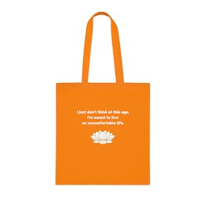 Inspirational Cotton Tote Bag for Everyday Use, Eco-Friendly Shopping Bag, Gift for Motivational Quotes Lovers, Lotus Flower Design, Perfect