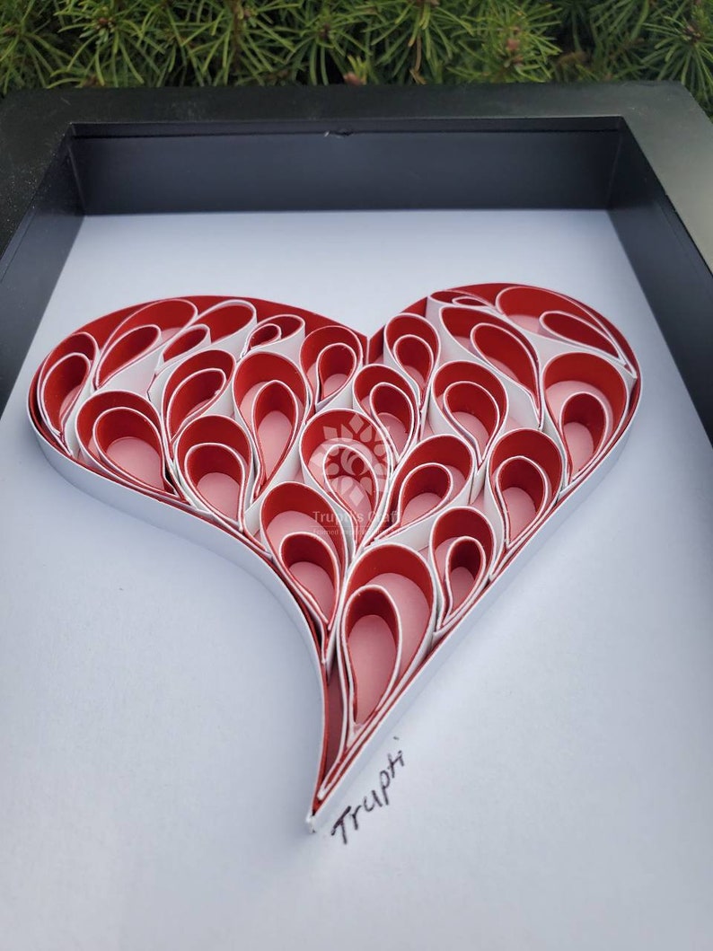 Framed Paper Quilling Wall Art Wedding Etsy