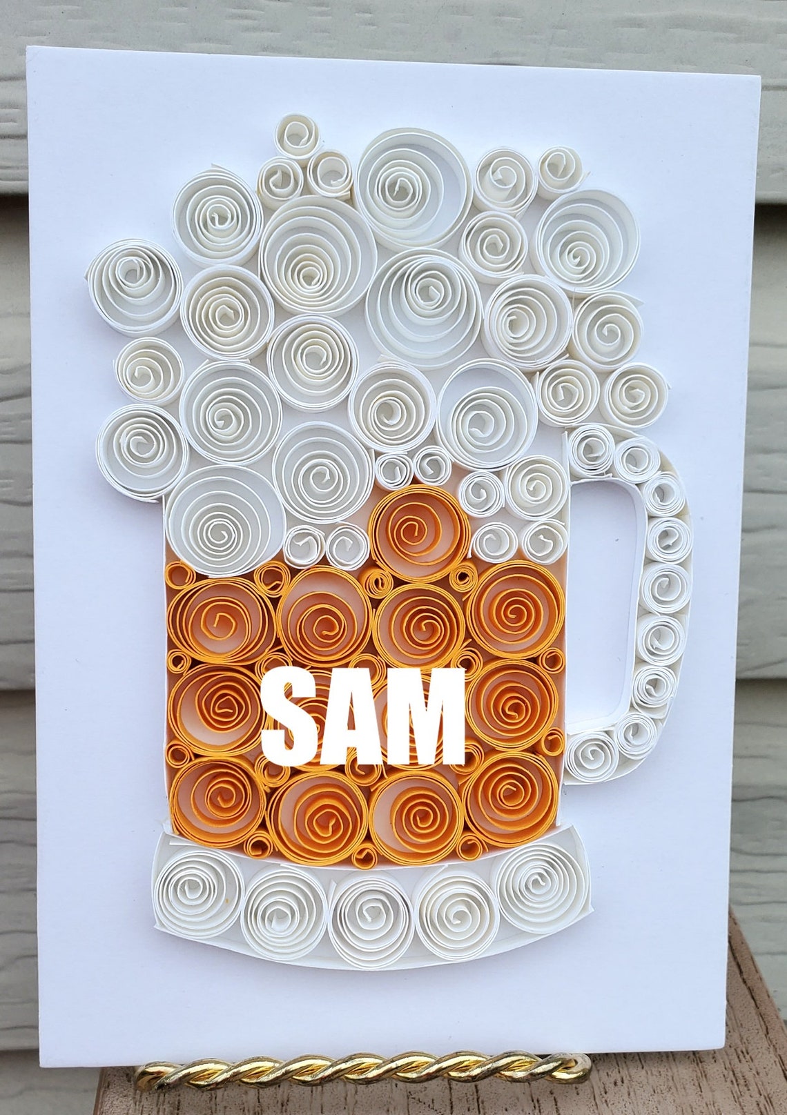 Paper Quilling Beer Mug Wall Décor/ Beer Mug Frame/ Gift for Etsy