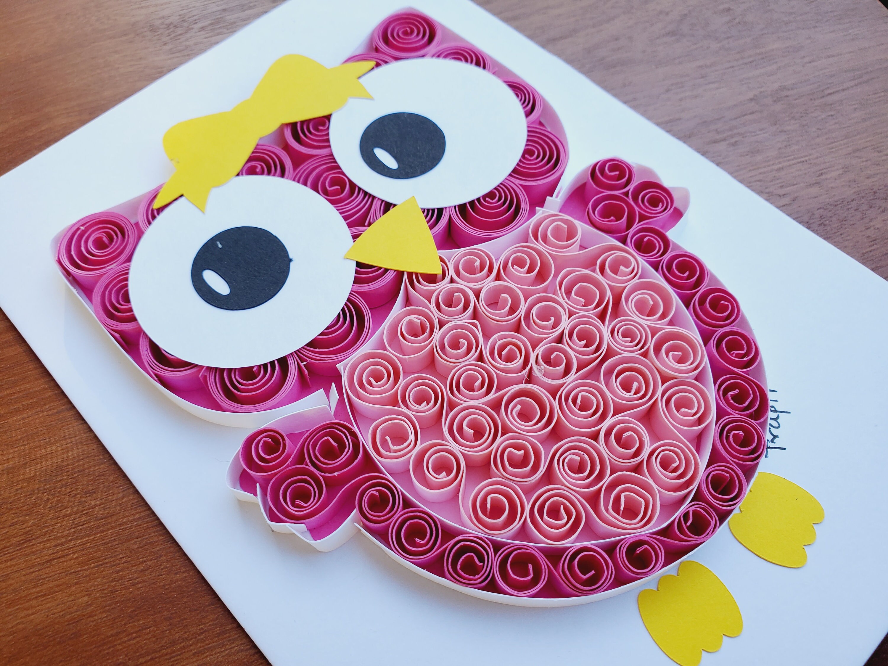Paper Quilling Baby Owl Wall Decor Kid's Room Decor Owl Etsy