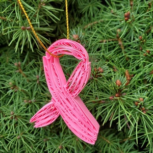 Paper Quilling Cancer Ribbon Butterfly Ornament, Cancer Awareness ...
