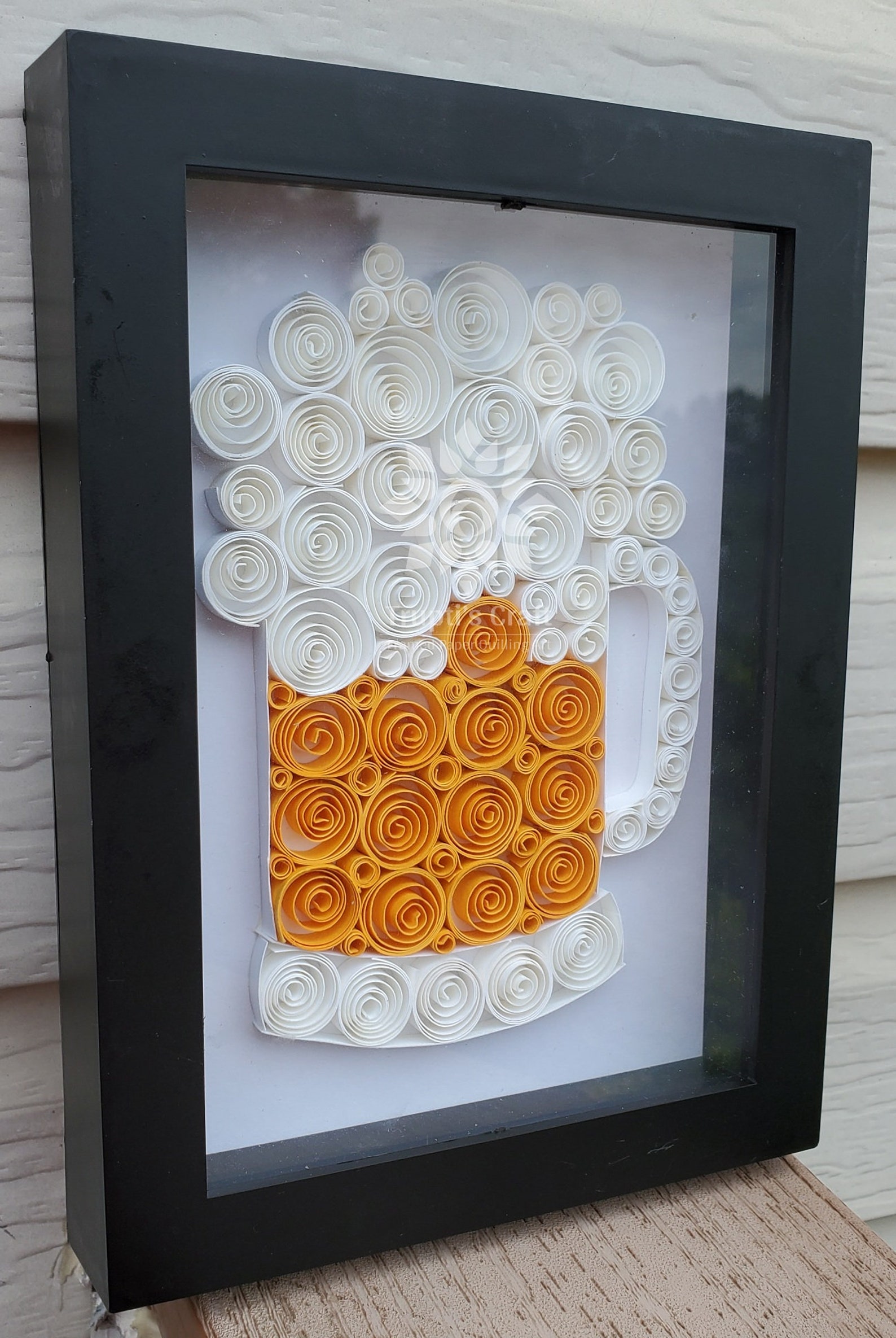 Paper Quilling Beer Mug Wall Décor/ Beer Mug Frame/ Gift for Beer Lover