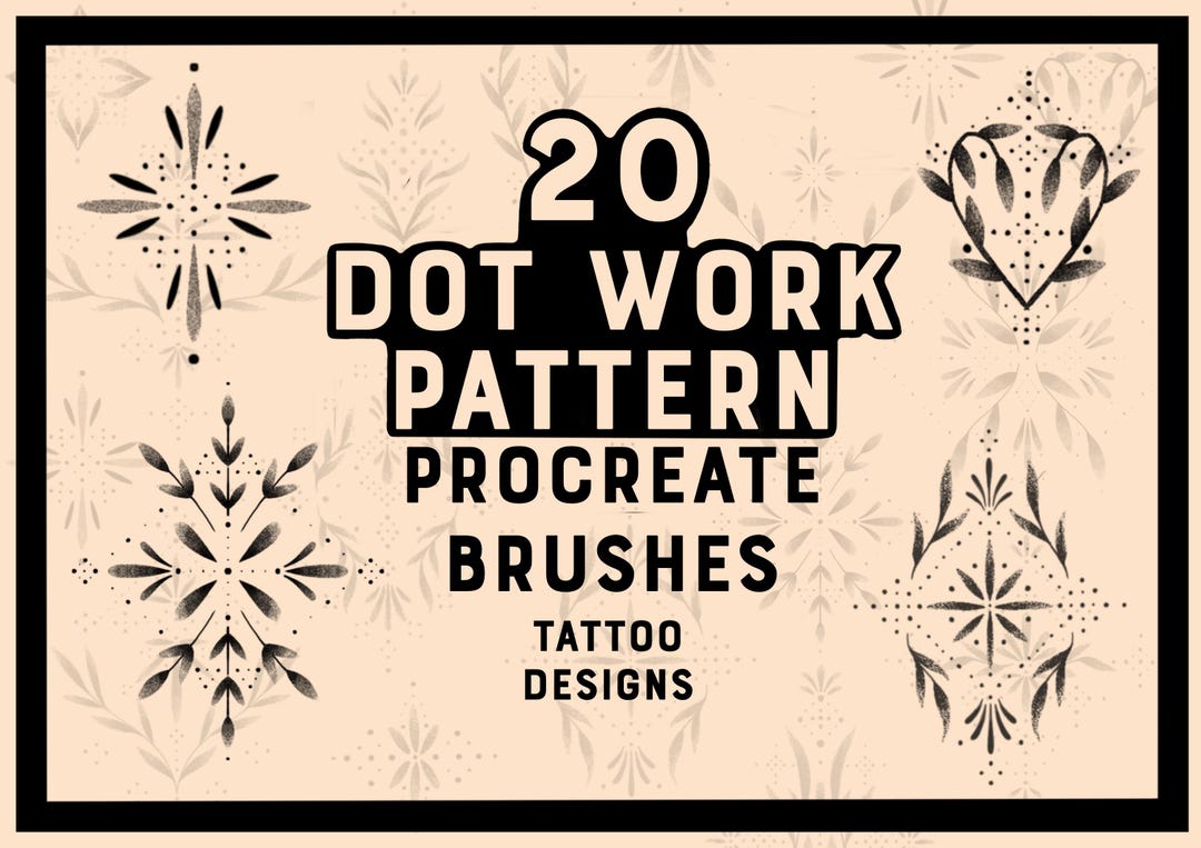 20 Ornamental Dotwork Pattern Designs - Procreate Brush Set - Ideal for ...