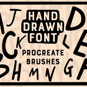 Procreate brush font - Hand drawn