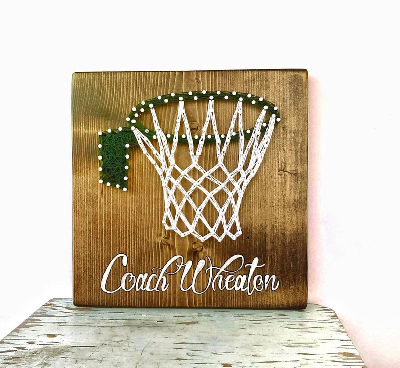 Basketball Hoop String Art Basketball Coach Gift for Sports Etsy
