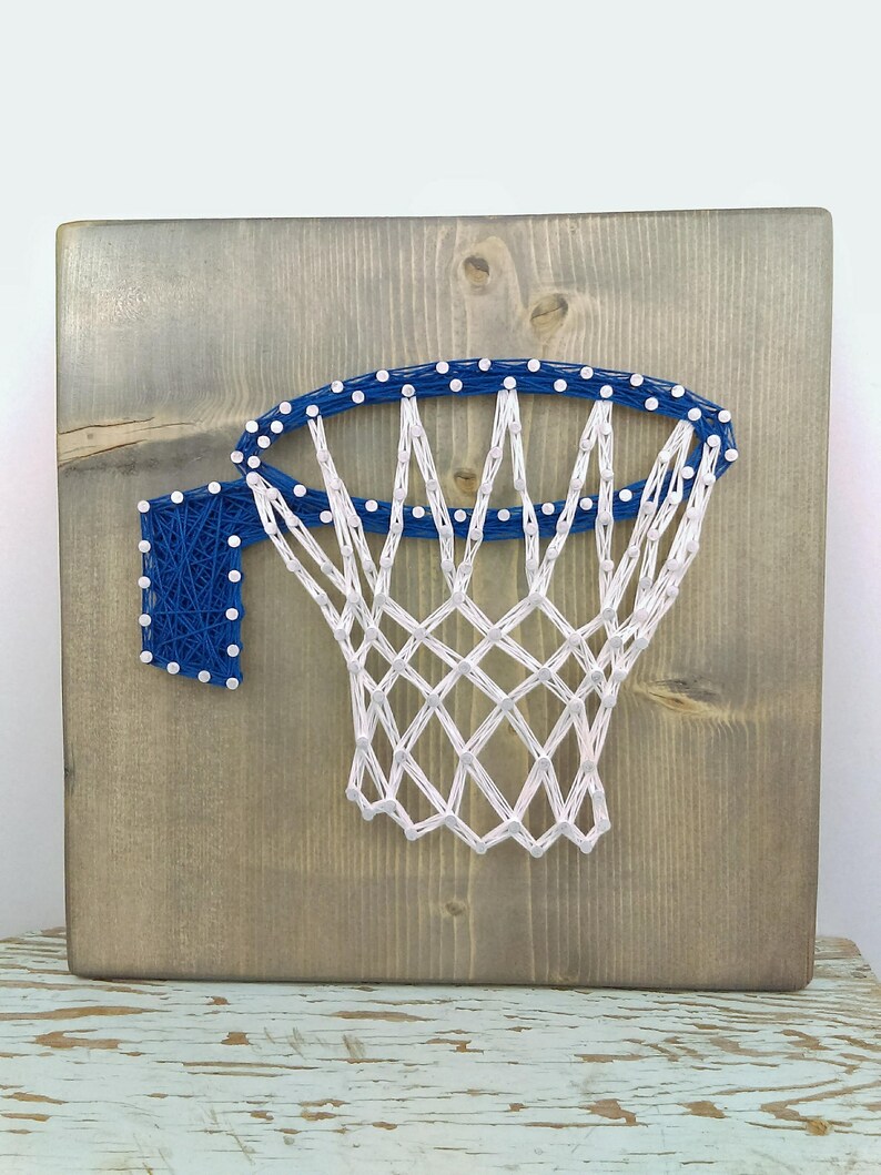 Basketball Hoop String Art Sign Basketball Coach Gift Etsy