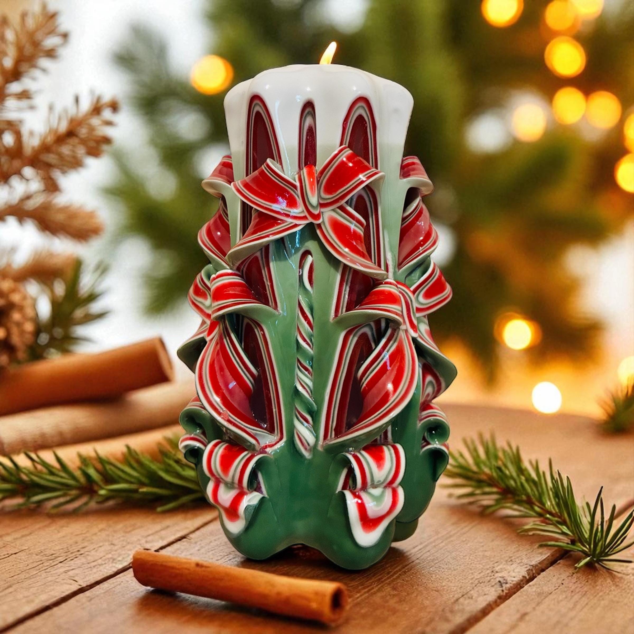 Handmade carved christmas candles - Etsy 日本