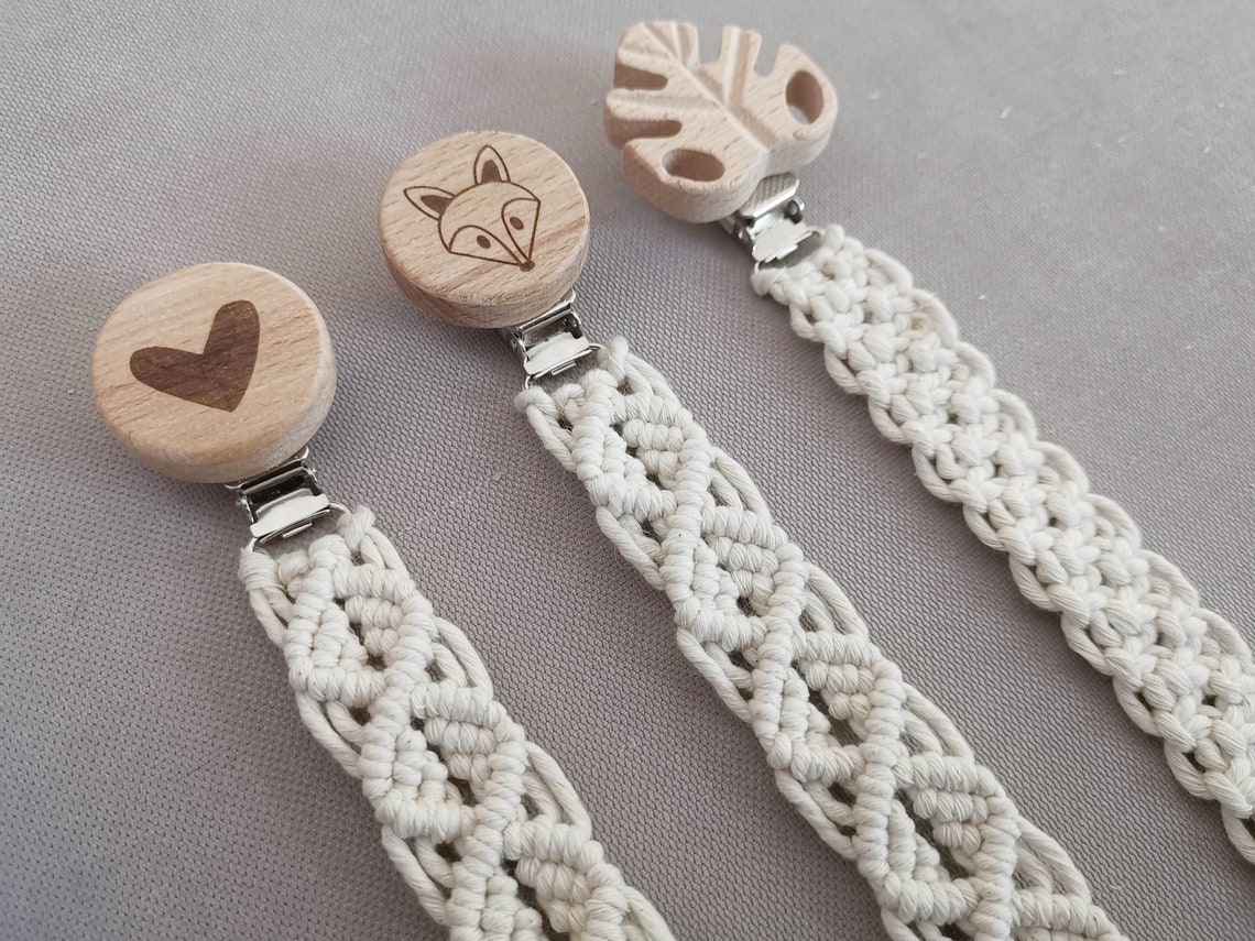 Digital Macrame Pacifier Clip Pattern PEA01 Instant Download Etsy