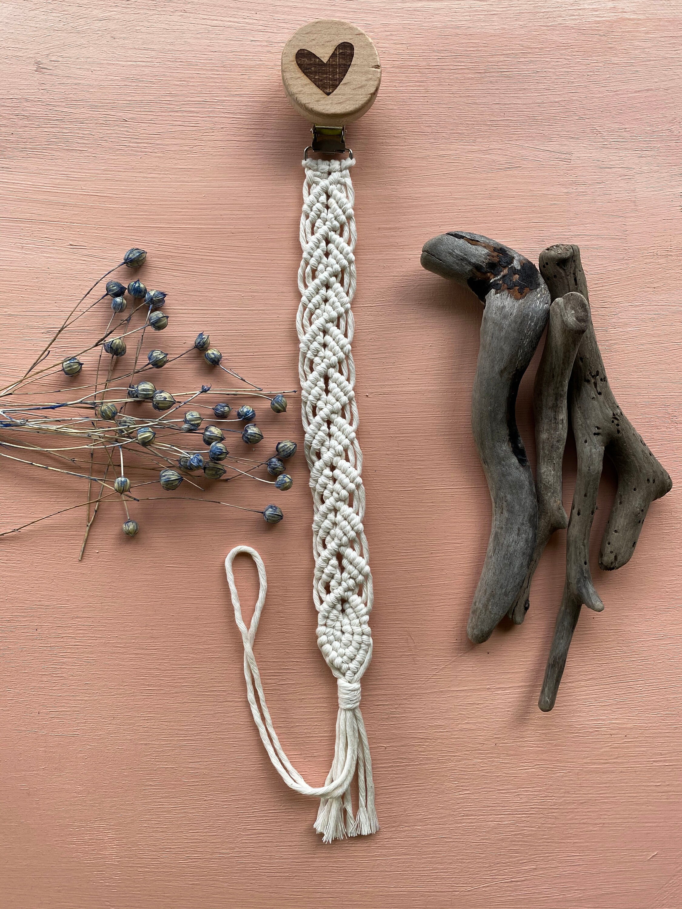 Digital Macrame Pacifier Clip Pattern PEA02 Instant Download Etsy