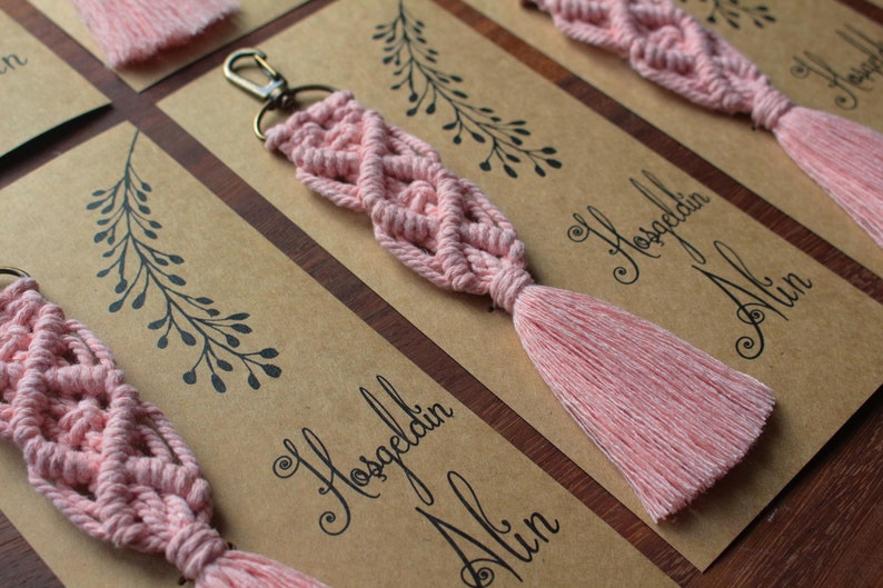 15 Pcs Macrame Keychain Wedding / Baby Shower / Birthday - Etsy