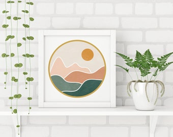 Sunrise, Sunset, Night Wall Art Print Set – Square Format (Digital Download)