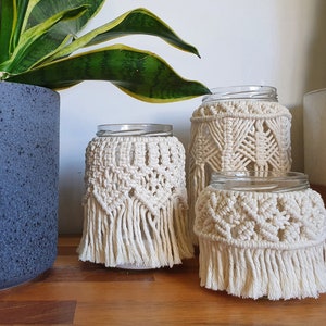 Digital Set of 3 Macrame Jar Cover Pattern Small, Medium and Large Pattern included PKV00 Instant Download image 7