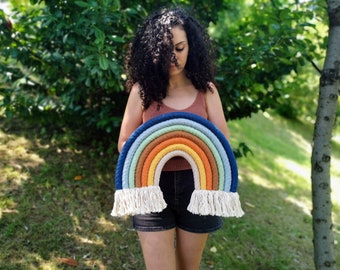 Large Macrame Rainbow Wall Hanging MGKL01