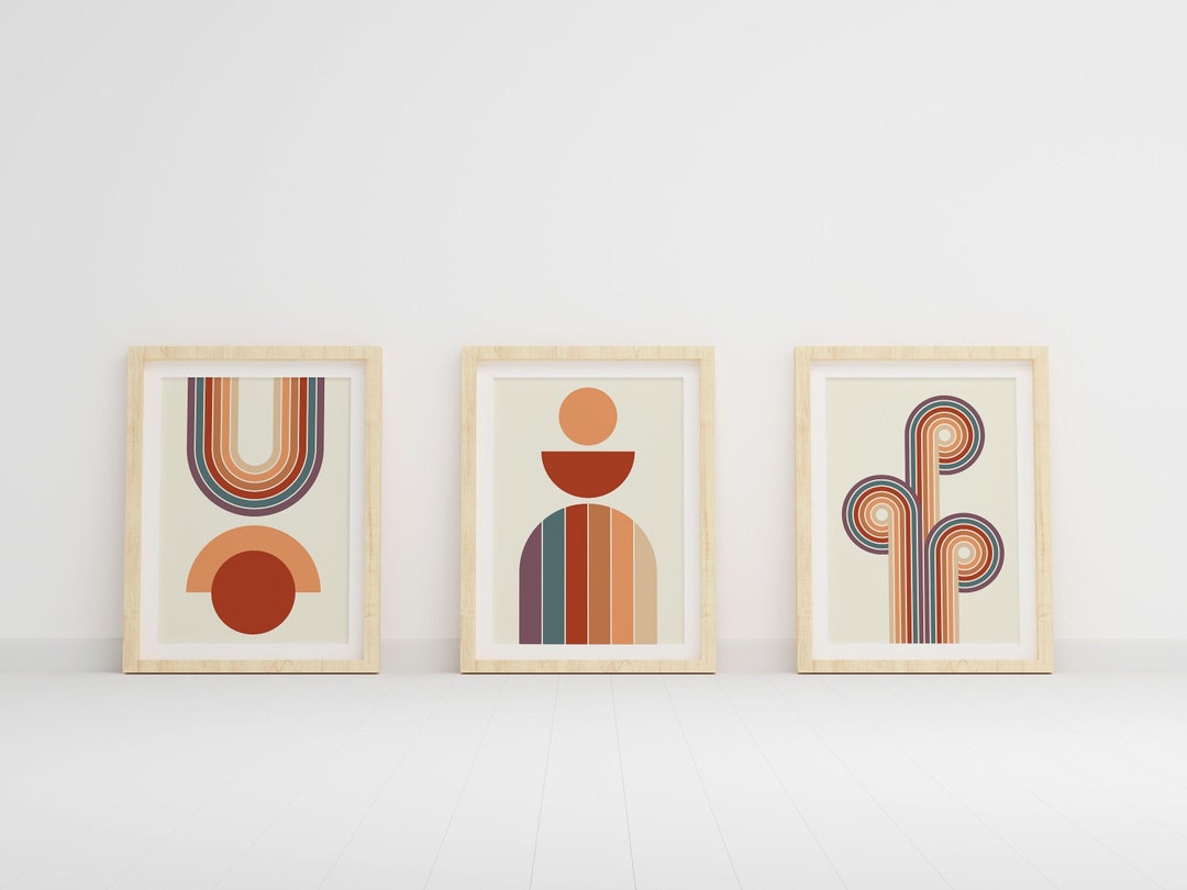 Printable Wall Art Set of 3 Digital Instant Download Retro - Etsy