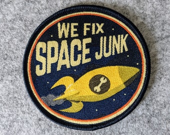 We Fix Space Junk Fabric Patch (70mm)