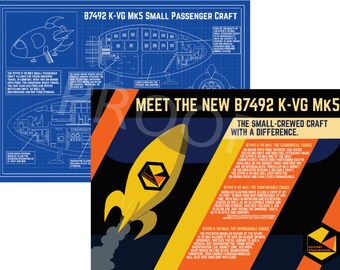 A3 Double-sided Yellow Submarine Blueprint
