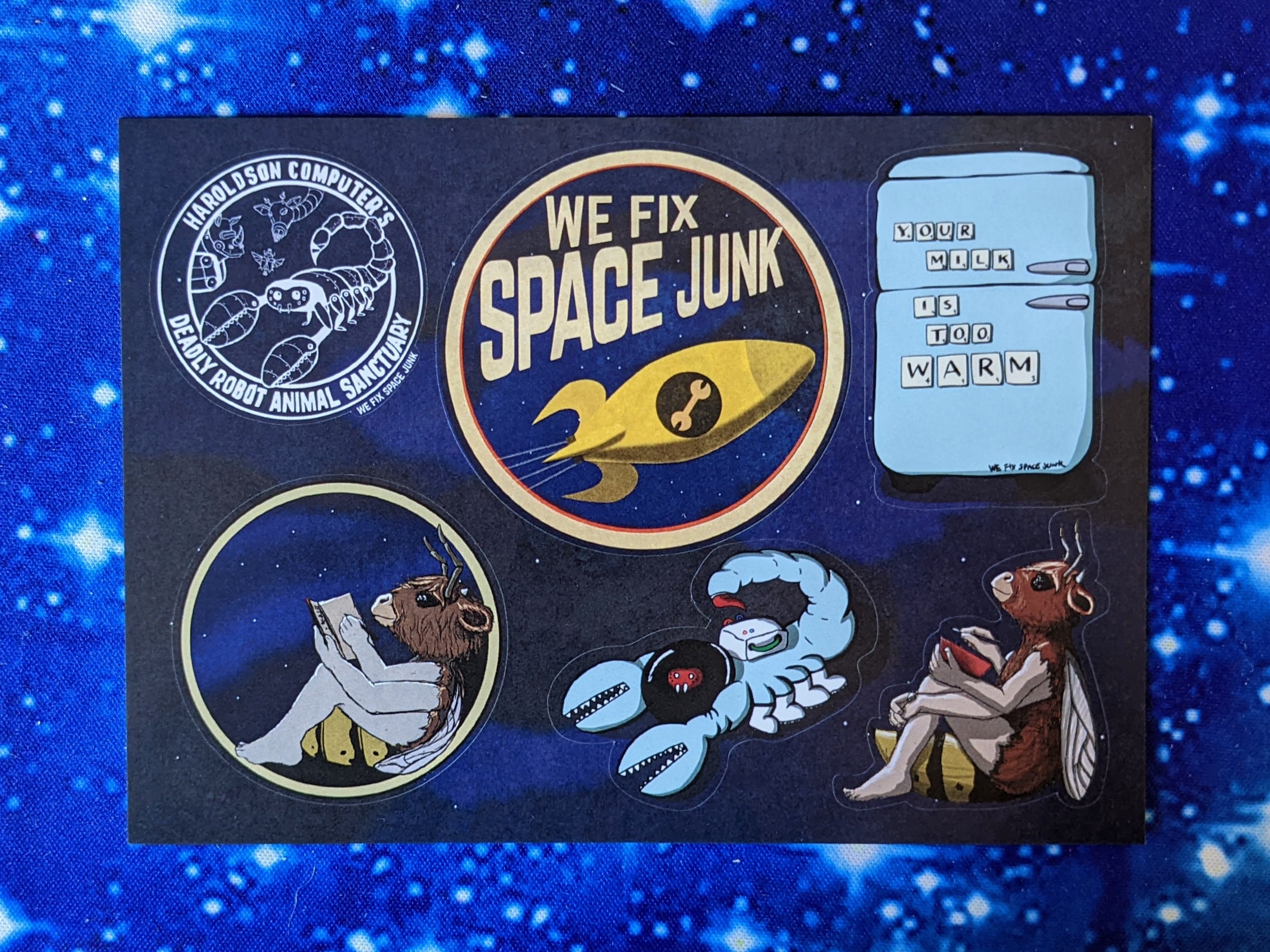 We Fix Space Junk Fourth Anniversary Sticker Pack - Etsy