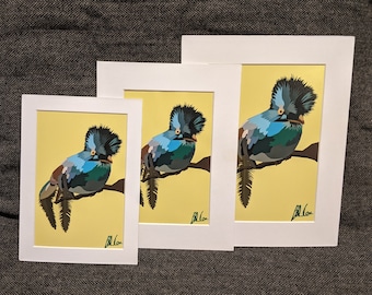 Bird Prints: Cockatiel, Bird of Paradise, Goldfinch, Toucans