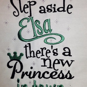 Schritt beiseite Elsa gibt es eine neue Prinzessin in der Stadt, die Maschine Stickerei Design Instant Download