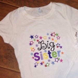 Big Sister Embroidery Design Only